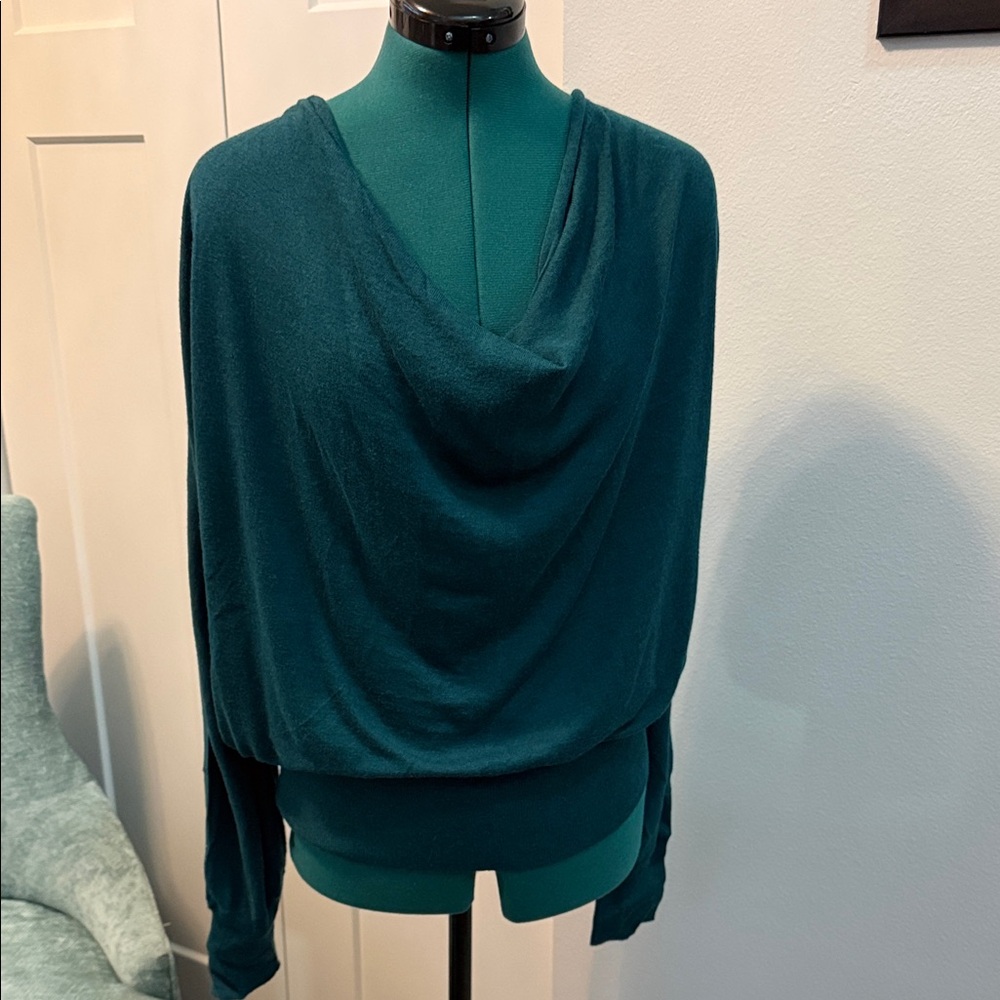 LOFT Teal Drape Sweater